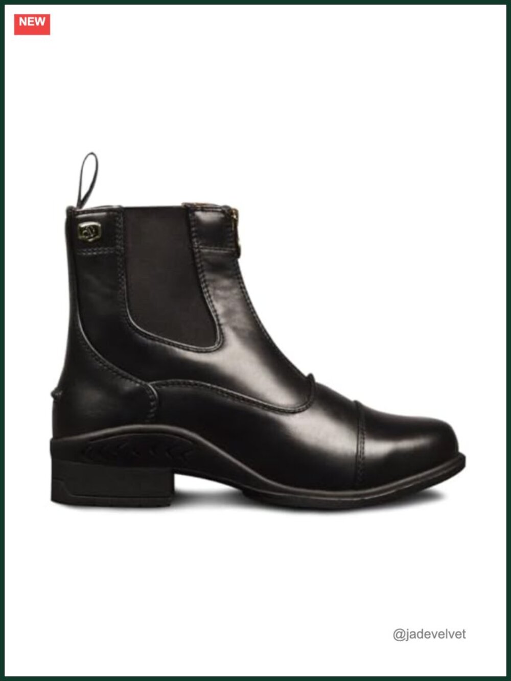 Kids' Equestrian Paddock Boots - Lightweight Horse Riding Shoes with Front Zip,